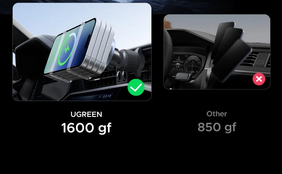 UGREEN Qi2 25W 15W Magnetic Car Phone Holder Wireless Charger Stand For iPhone 17 16 15 Pro Max Charging for Magsafe Car Charger