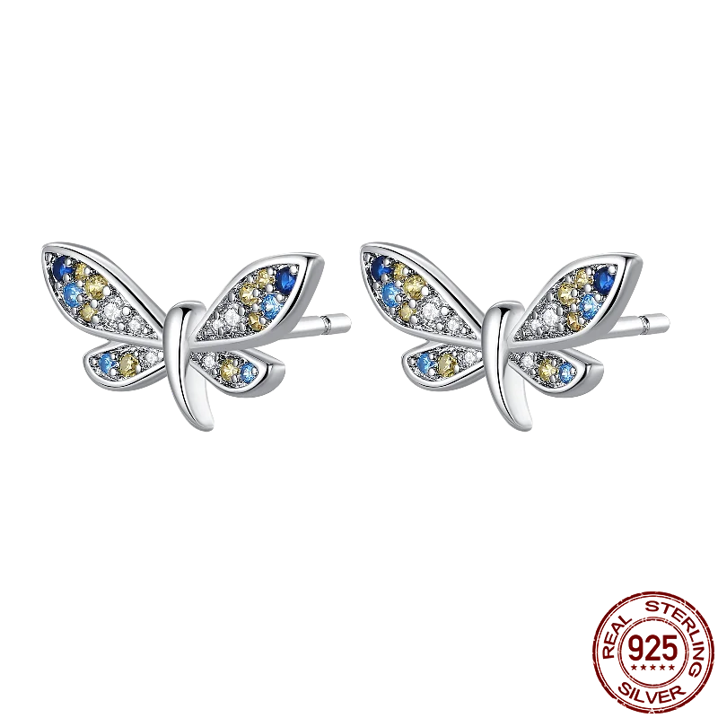 Hot Sale 925 Sterling Silver Spring Zircon Sunflower Stud Earrings For Women 2023 Trending Fashion Jewelry mother's day gift