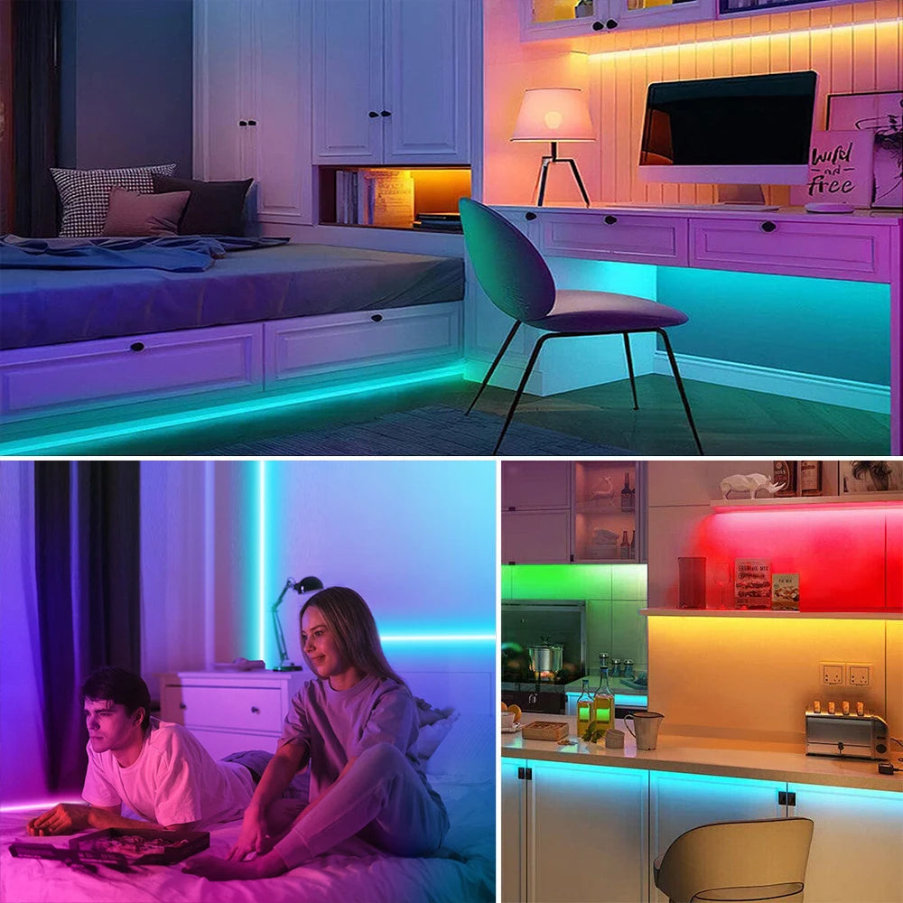 5V USB RGB COB LED Strip Light Bluetooth APP Control Music Sync 576LEDs/m High Density Flexible Ribbon RGB Tape TV Backlight