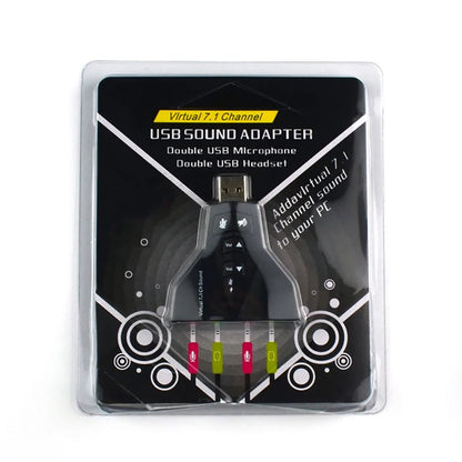 USB Virtual 7.1 Independent Sound Card Airplane shaped Sound Card Computer Driver Free External Desktop Laptop