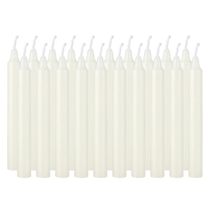 20 Ivory White 4-Inch Stick Candles, Drip-Free, Smokeless, Unscented, Household Dinner Candles, Hand-Poured, Premium Quality, Suitable for Churches, Homes, Weddings, Parties, Seasonal Celebrations, Emergencies, and Home Decor
