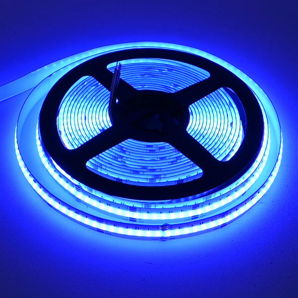 5M 10M 20M COB RGBW RGBWW LED Strip 24V Flexible Color Changing Dimmable Room Liner Light Home Decor 2.4G RF Remote Control Kit