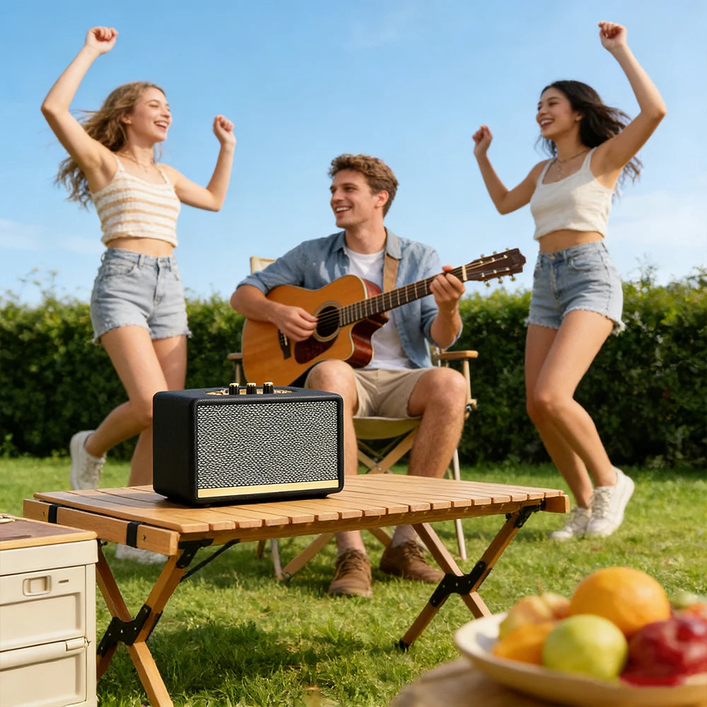 Karaoke wireless Bluetooth microphone and sound system all-in-one portable outdoor family KTV vintage speaker