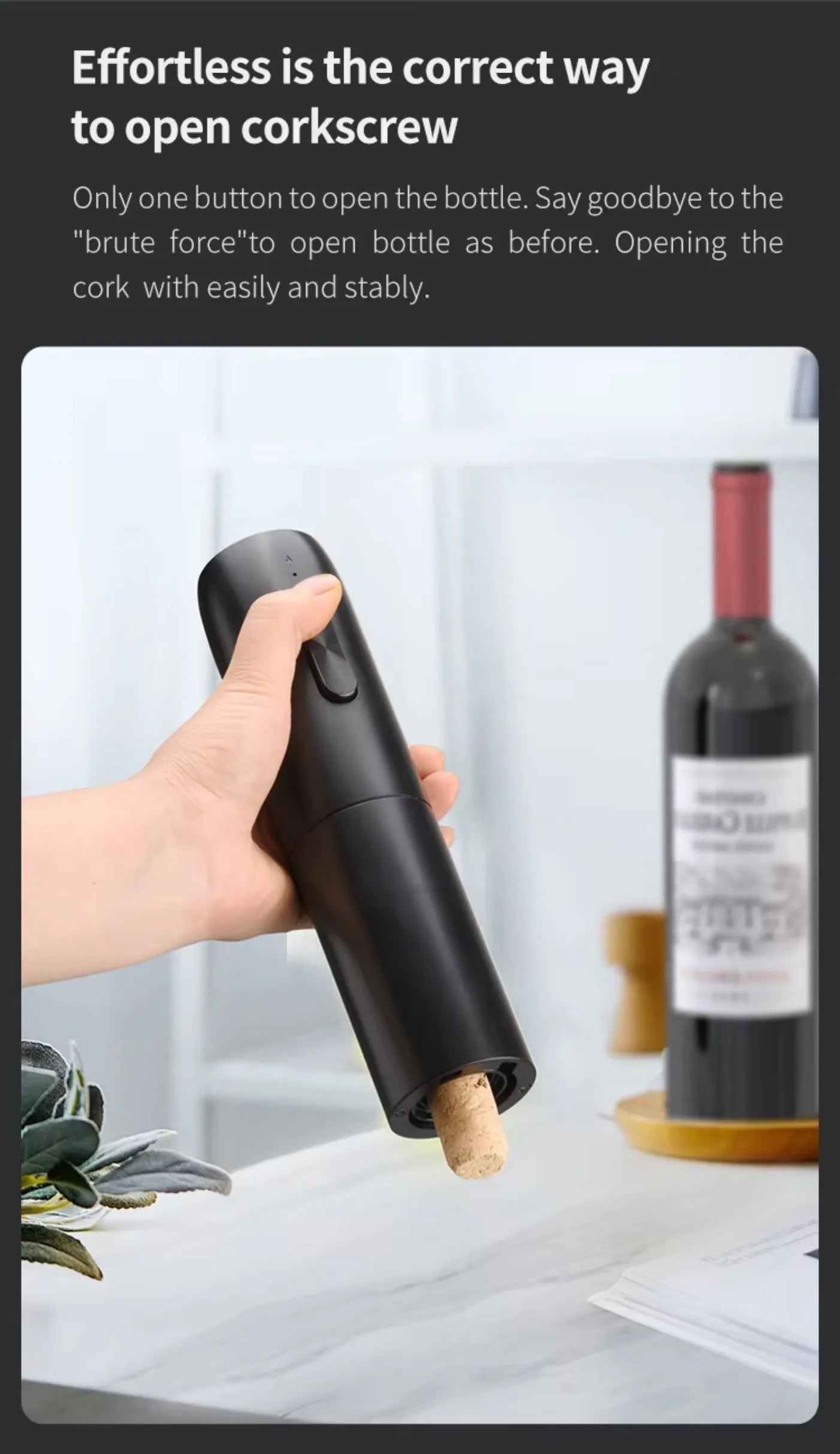 Electric Automatic Wine Opener Set Multifunction Red Wine Pourer & Stopper Ins Style Bottle Opener Gift Set for Home & Kitchen