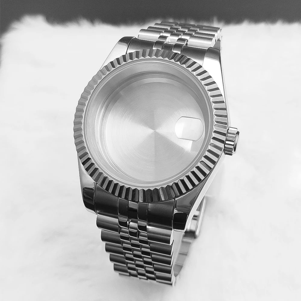 Neiton 36mm/40mm Sapphire Glass For Men Watch Case Fit NH36 NH34 NH35Movement FashionWaterproof Jubilee Stainless Steel