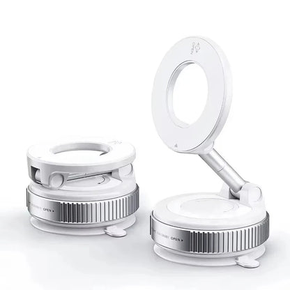 Rotating Folding Magnetic Phone Holder Vacuum Suction Mag Stand for Car Navigation Gym Kitchen - Universal GPS Streaming Bracket