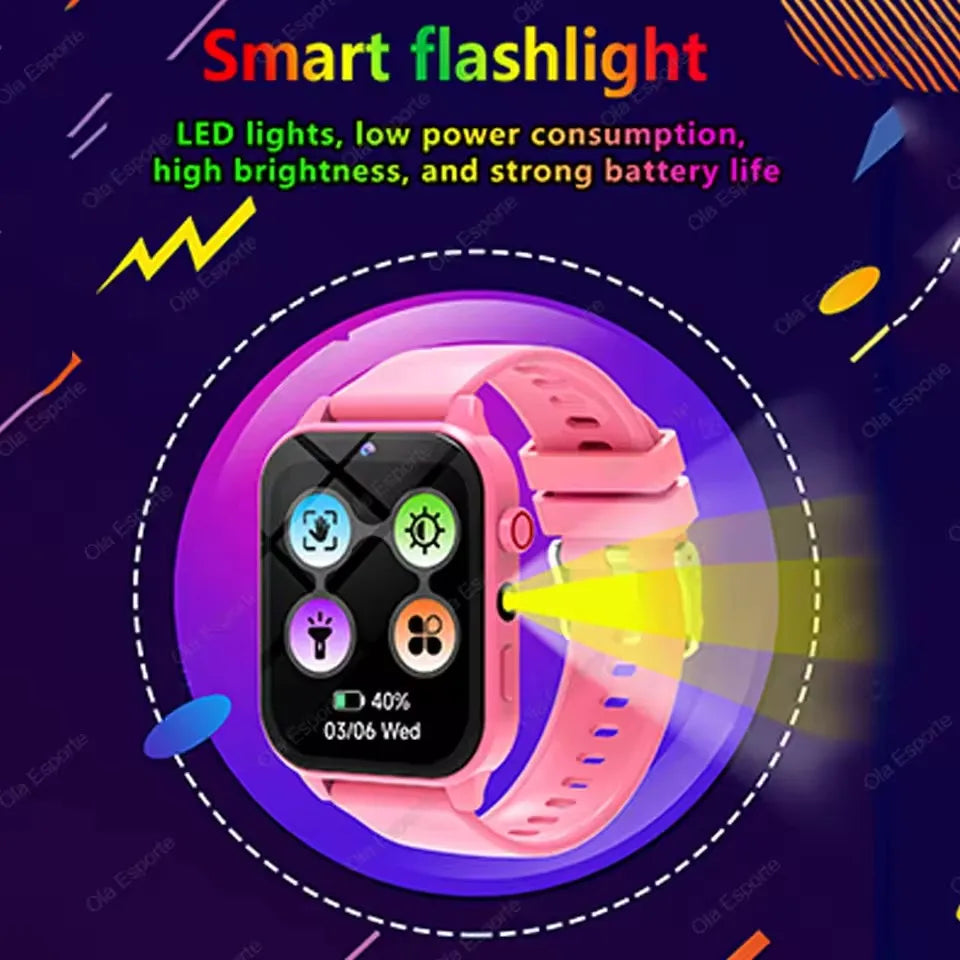 100+ Game SmartWatch Kid Child HD Screen Lighting Music Smart Watch Boy Girl Gift Children Smartwatch For IOS Android 2025 New
