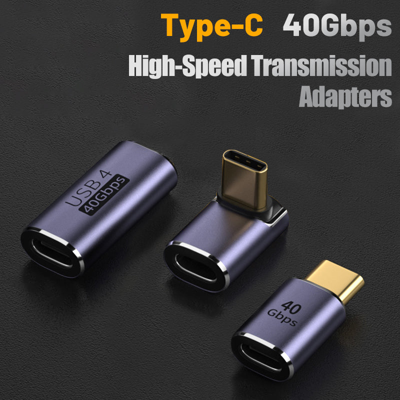 USB4.0 40Gbps OTG C-type 90 degree Adapter 100W 5A USB C to Type C Fast Charging Converter USB C Data Adapter For Macbook 8K60HZ