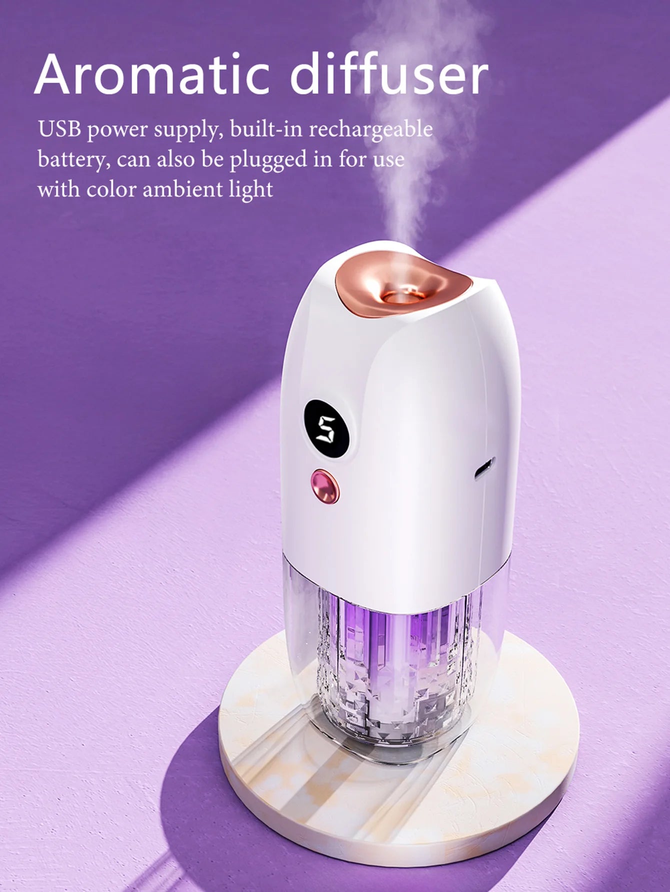 Multifunctional rechargeable portable essential oil diffuser Multiple aroma aromatherapy essential oils can be used in home cars