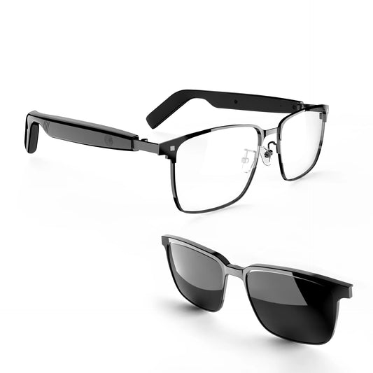 SG-20 Pro 2-in-1 TWS Daily Wear Smart Glasses Bluetooth Audio, Voice Assistant, Lightweight Design 9D