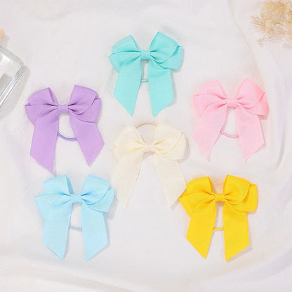 3.15inches Solid Color Hair Ribbon Hair Band for Girls Toddler Cheer Up Bows Head Rope Kids Headwear Ponytail Hair Accessories