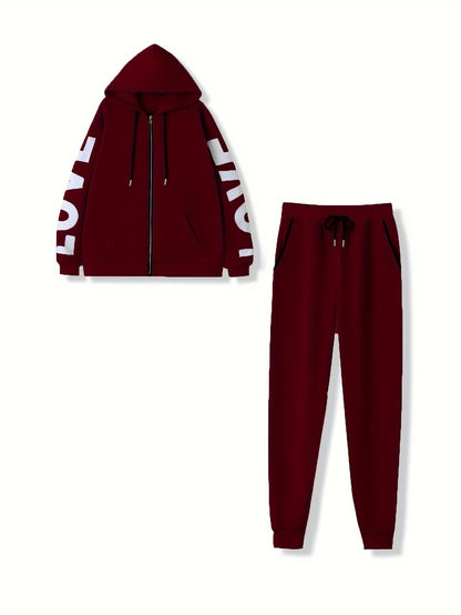 Women Clothes Sets 2025 New Casual GreyTracksuits Two Piece Set Women Sport Suit Hoodies Jogging Size Harajuku
