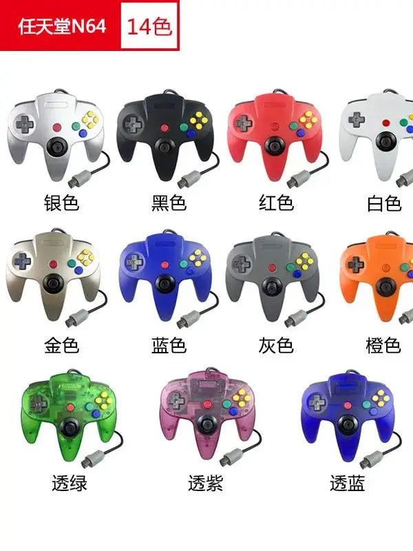 Wired Transparent Gaming Joystick for N64 Gamepad Game Controller for N64 Console