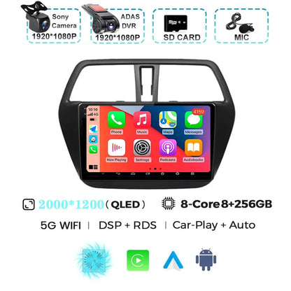 For Suzuki SX4 S-Cross 2014 2015 2016 2017 Android 15 Car Radio Multimedia Player Stereo GPS WIFI+4G wireless Carplay Auto video