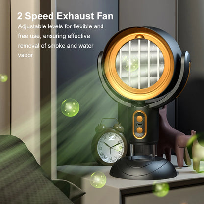 Desktop Range Hood Mini Suction Extractor Hood USB Charging Angle-adjustable Camping Picnic Hot Pot Range Hood Kitchen Hood