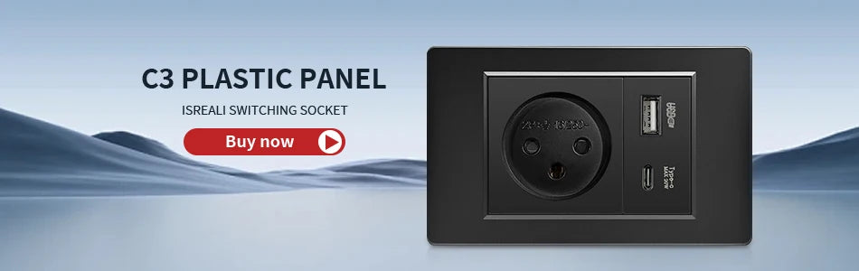 DELEFU White Retardant PC Israel USB Type C Fast Charging Wall Socket Light Tuya Wifi Smart Switch Sat TV Tel Doorbell Curtain