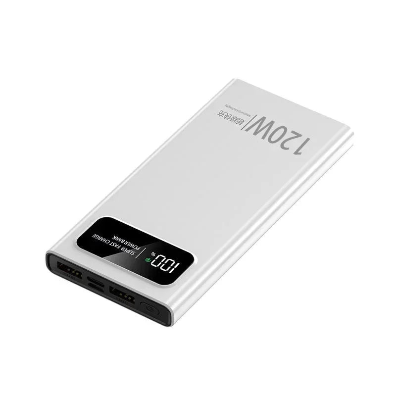Lenovo 50000mAh Large Capacity Power Bank 120W Fast Charge LED Digital Display External Battery Universal charge Travel Outdoor