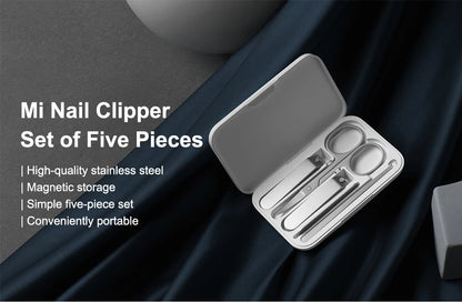 New Original MIJIA Manicure Nail Clippers Pedicure Set Portable Travel Hygiene Kit Stainless Steel Nail Cutter Tool Set -CN