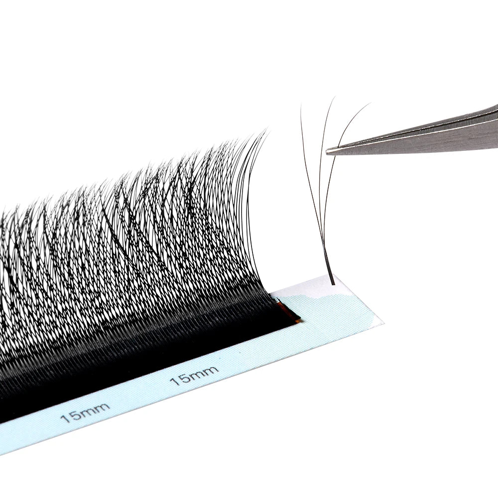 Yelix 10 Cases 3D W Shaped Lashes Smaller Spacing Eyelashes Extension Natural Soft Lashes Premade Volume Fans Eyelashes