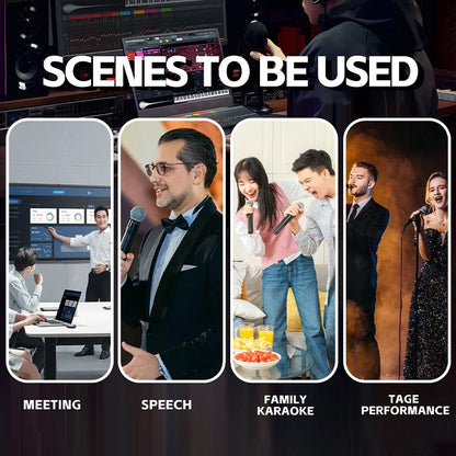 Dual Wireless Microphone Home Karaoke Stage Sound System ,Professional High-Volume Handheld Wireless Microphones for KTV