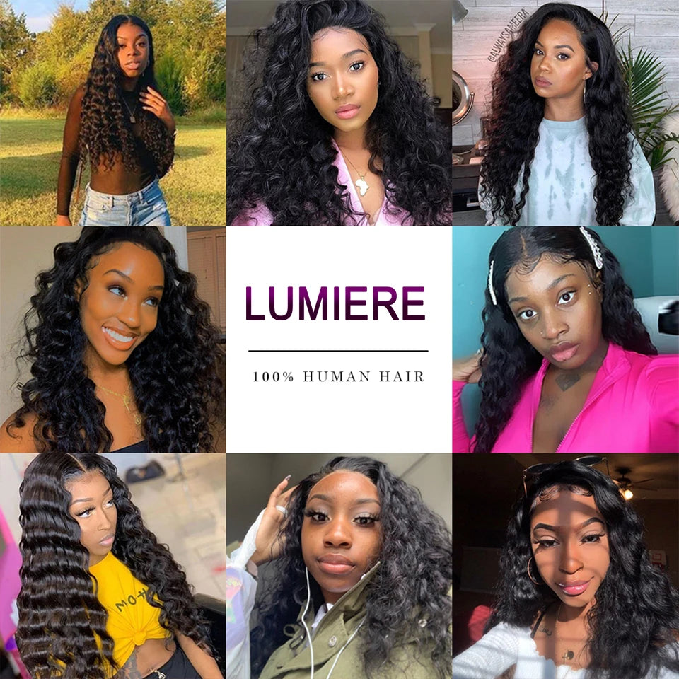 Loose Deep Wave Bundles 100% Virgin Raw Brazilian Human Hair Weave 1/3/4   Bundle Deals Hair Extension Double Weft Wholeasle 30"