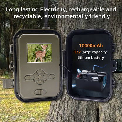 4G HD Live Video Lithium Battery Cellular Trail Camera 50MP 4K Wireless Game App Cloud Service Waterproof IP66 Wildlife Monitori