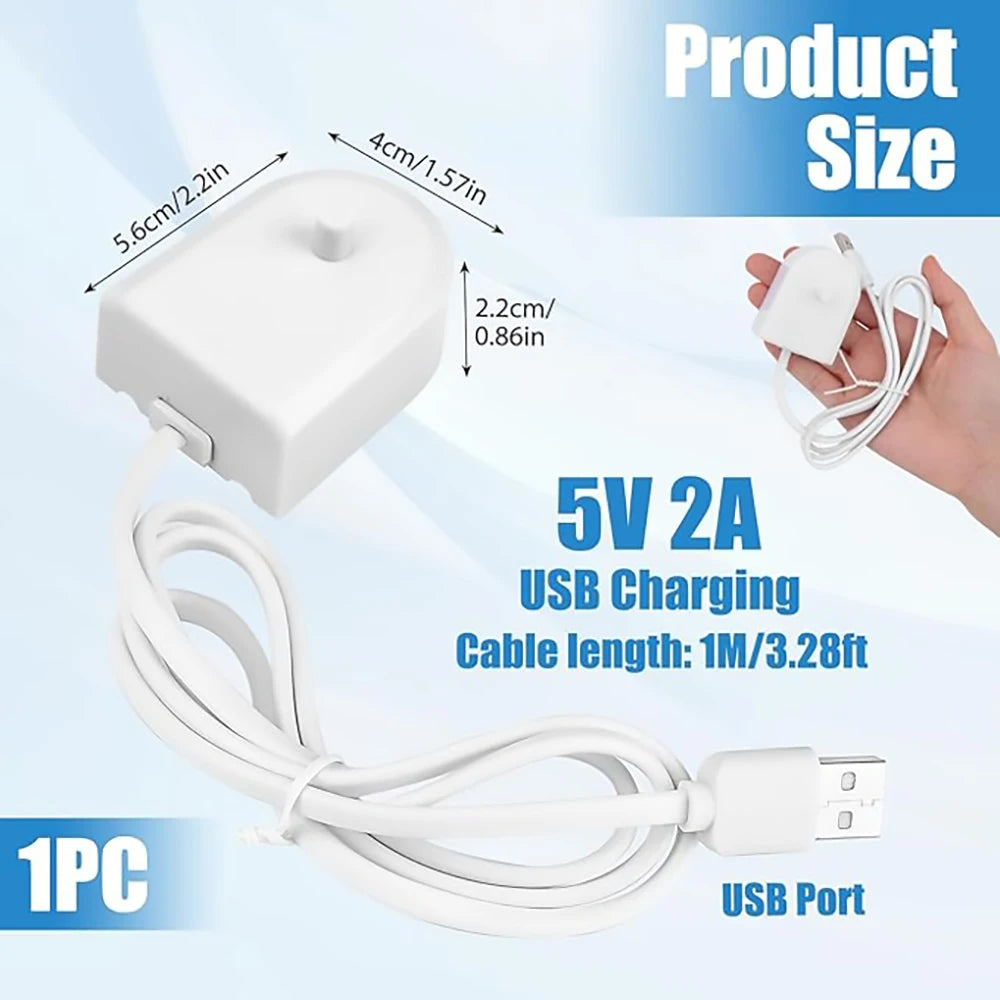 1pc USB Electric Toothbrush Replacement Charger for Philips, For Sonicare HX3000 / HX6000 / HX8000 / HX9000 Series