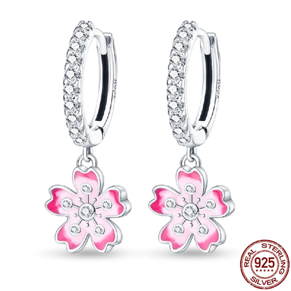 Hot Sale 925 Sterling Silver Spring Zircon Sunflower Stud Earrings For Women 2023 Trending Fashion Jewelry mother's day gift