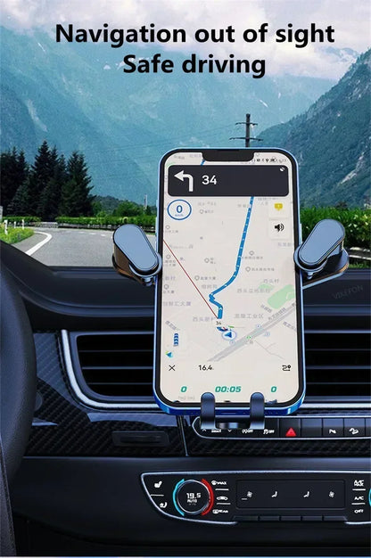 Car Air Outlet Clip Stand Car Phone Holder Smartphone Mount Gravity No Magnetic Support in Car For iPhone Xiaomi Samsung Huawei