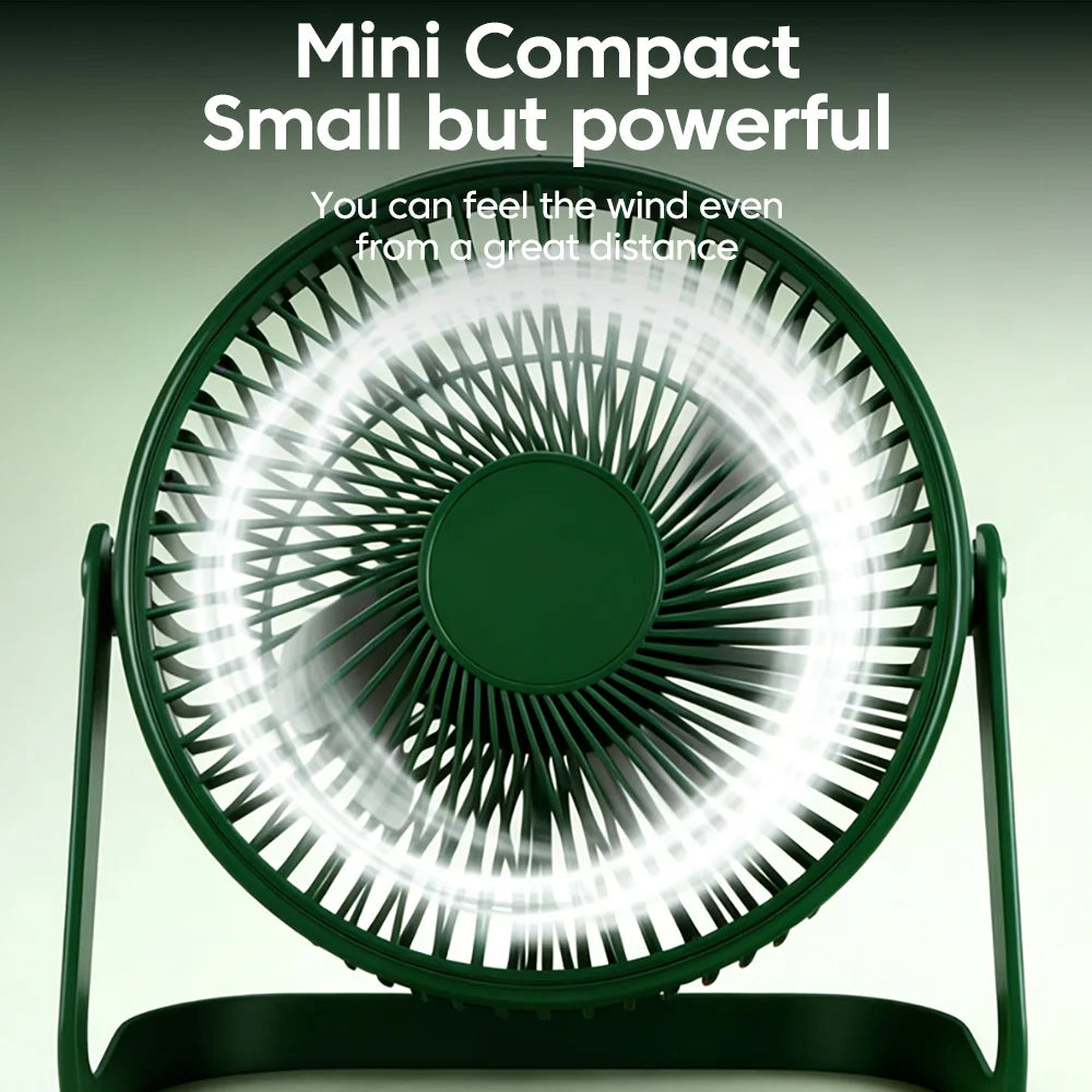 Mini USB Desktop Fan Lightweight Adjustable Summer Silent Electric Fans For Home Office Student Dormitory Outdoor Camping Travel