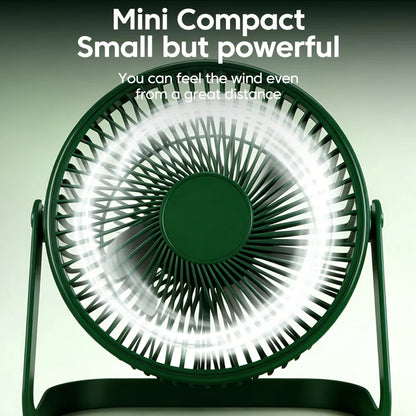 Mini USB Desktop Fan Lightweight Adjustable Summer Silent Electric Fans For Home Office Student Dormitory Outdoor Camping Travel