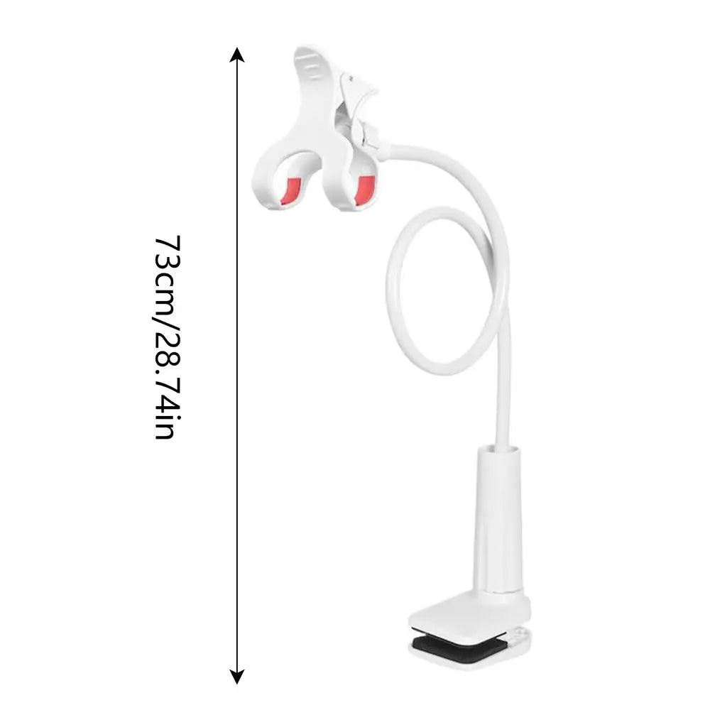 Phone Holder for Bed Lazy Phone Mount Bracket Gooseneck Phone Holder for Bed Flexible Long Arm Adjustable Clamp Clip Cell Phone