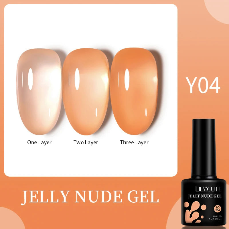 LILYCUTE 7ml White Color Gel Nail Polish Semi Permanent UV Gel Polish Gorgeous Full Coverage Soak Off UV LED Nail Gel Varnishes
