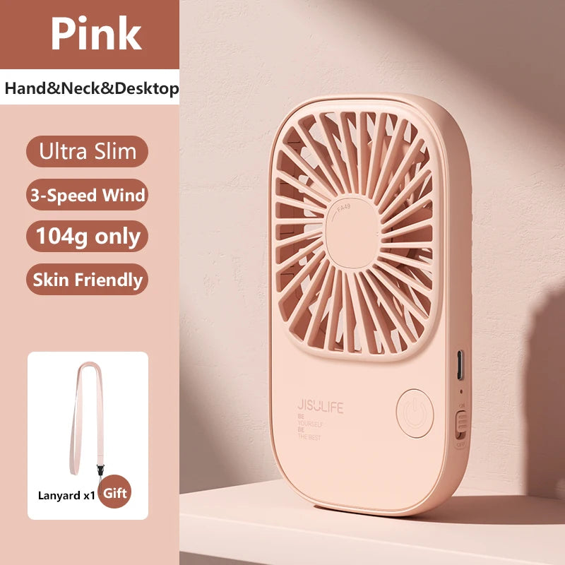 JISULIFE Mini Handheld Fan Portable Fan, Small Desk Fan with Bracket, USB Rechargeable Lash Fans,Eyelash Makeup Fan