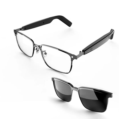 SG-20 Pro 2-in-1 TWS Daily Wear Smart Glasses Bluetooth Audio, Voice Assistant, Lightweight Design 9D