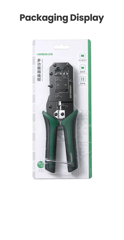 UGREEN RJ45 Crimper Tools RJ45 Crimping Pliers for CAT6/7 Ethernet Lan Cable Network Cutter Stripper Plier Multifuntion Tool