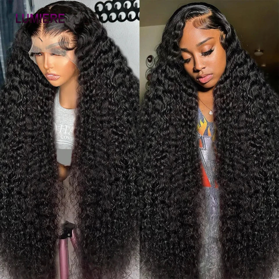 Deep Curly Wave Human Hair 3/4  Bundles Deal Malaysian Hair Weaves 100% Virgin Rew Human Hair Extensions Double Weft Wholeasle