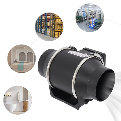 Exhaust Pipe Fan Ventilation Fan Pipe Fan Inline Duct Fan Ventilation Exhaust Blower Fans Quiet For Ducting