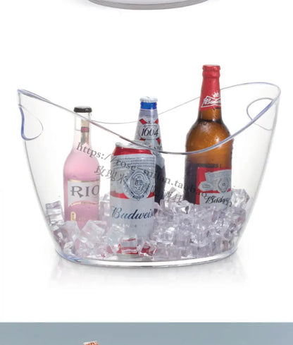 Non-LED Boat Style Ice Bucket for Beer KTV Yuanbao Cocktail Cooler Bar Mixed Drink Basin Iced Wine Tub Container