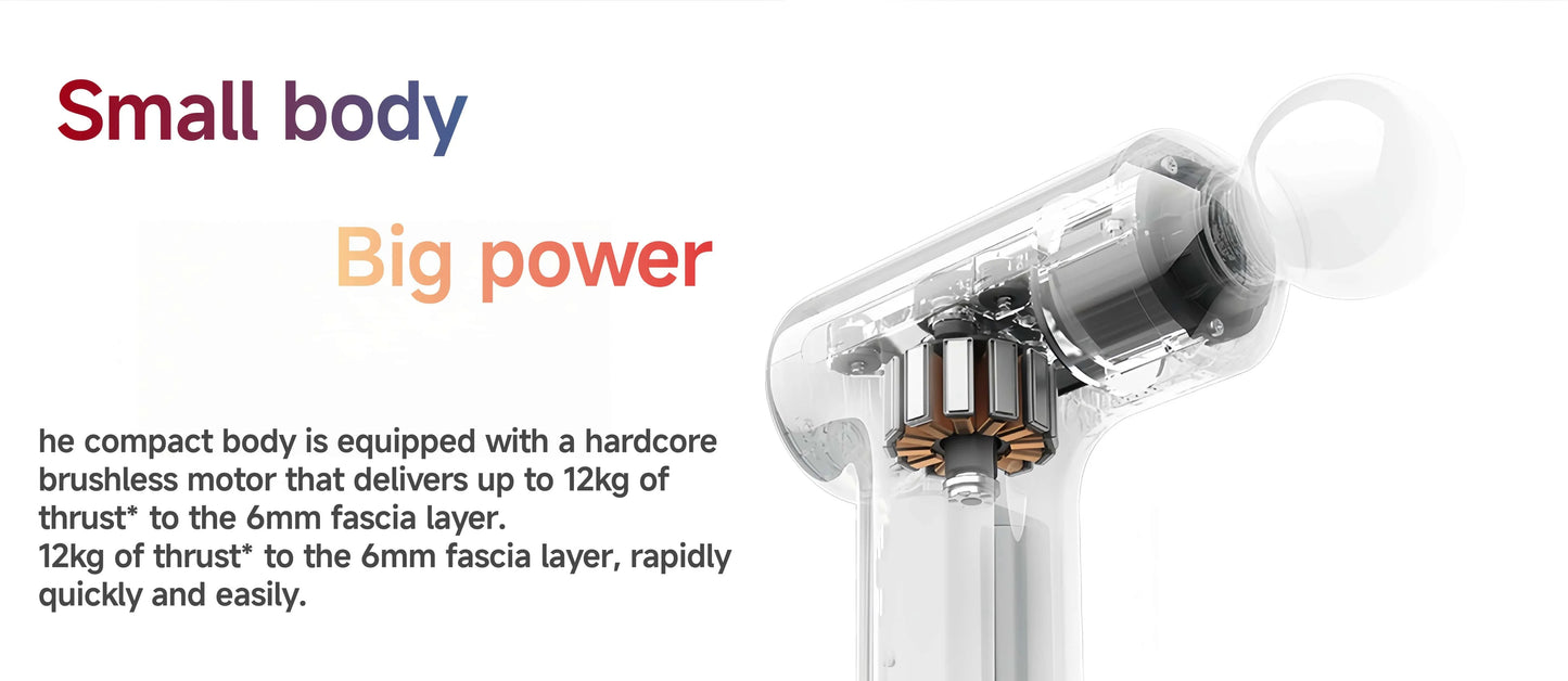 New Mijia Mini Fascia Gun 3 Portable Muscle Massage Gun Thrust Brushless Silent Motor 3 Massager Heads Relax Body Type-C CN