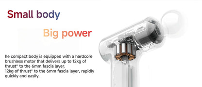 New Mijia Mini Fascia Gun 3 Portable Muscle Massage Gun Thrust Brushless Silent Motor 3 Massager Heads Relax Body Type-C CN