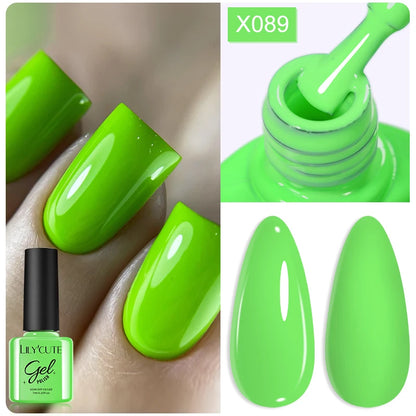 LILYCUTE Ancora Red Autumn Winter Gel Nail Polish Semi Permanent Soak Off UV LED Gel Varnish Manicure Nail Supplies