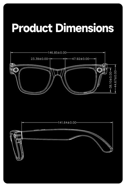 New Upgrade Smart glasses With Camera Video Recording AI Photo Recognition Bluetooth Call Translation Voice Sunglasses Men Women