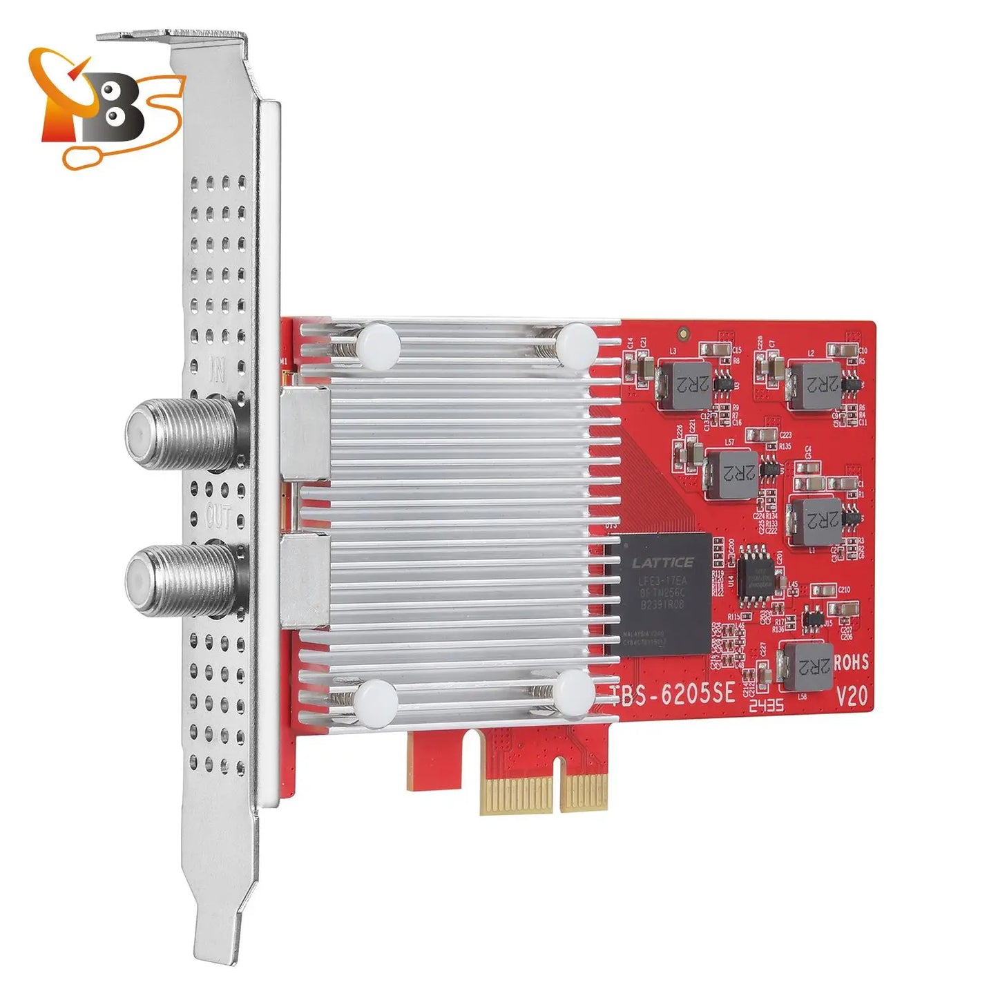 TBS6205se Quad TV Tuner PCIe Card - DVB-T2/C/ISDB-T/ATSC 1.0, 4 Tuners for PC -Watch Freeview UK HD/SD Channels, PVR Recording