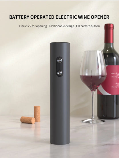 Electric Wine Opener Set Automatic Corkscrew with Aerator Pourer and Foil Cutter for Kitchen Bar Party Gifts