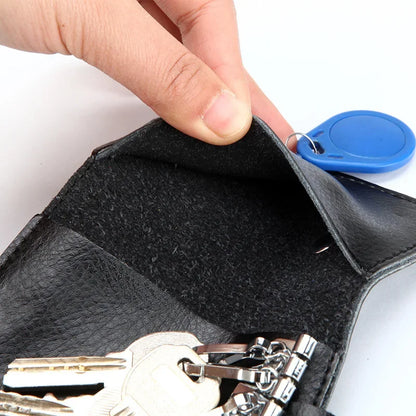 New Genuine Leather Keychain Men Key holder key organizer Pouch Car Key pouch Wallet Housekeeper Key Case Mini Card Bag