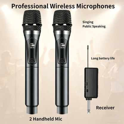 Dual Wireless Microphone Home Karaoke Stage Sound System ,Professional High-Volume Handheld Wireless Microphones for KTV