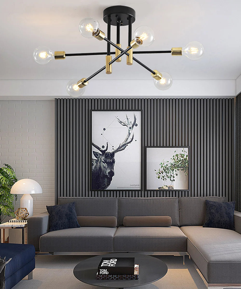 Modern Pendant Light LED Nordic Lamp Gold Black Hanging Chandelier Ceiling Lights Dimming Remote Control Lighting Fixture