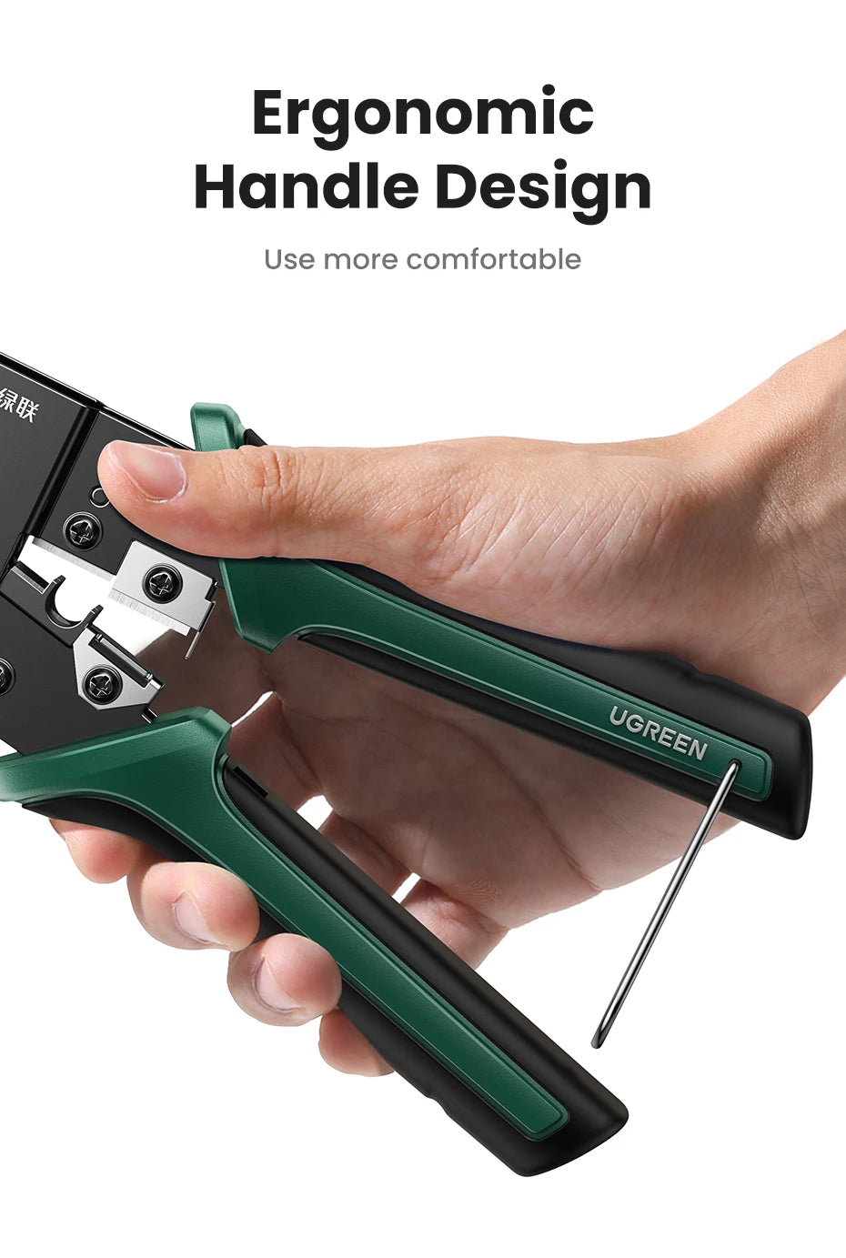 UGREEN RJ45 Crimper Tools RJ45 Crimping Pliers for CAT6/7 Ethernet Lan Cable Network Cutter Stripper Plier Multifuntion Tool