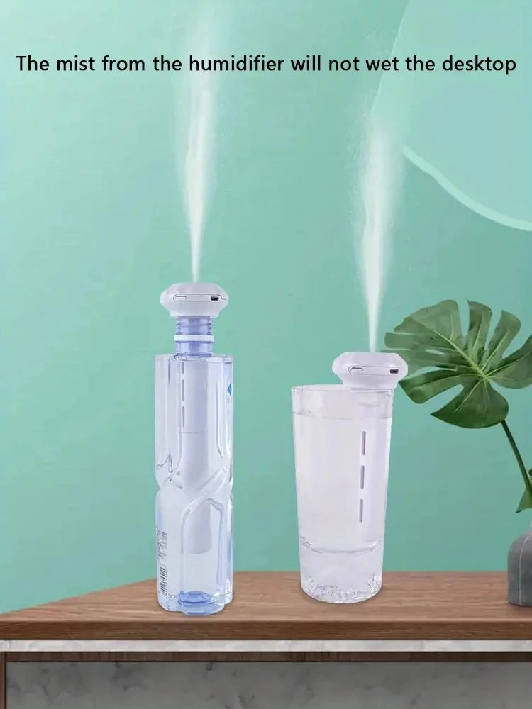 Super Quiet Portable Mist Humidifier Adjustable Length for Office Bedroom Car TravelNo Water Bottle Needed Enhances Air Moisture